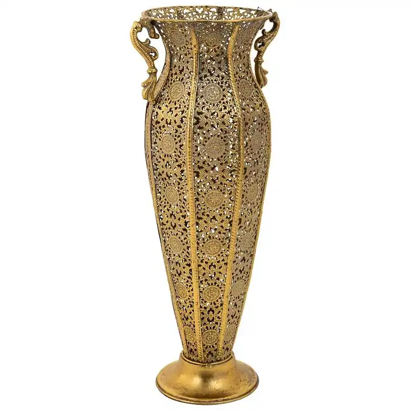Paragüero de metal dorado 21x19x49,5 - Decoración