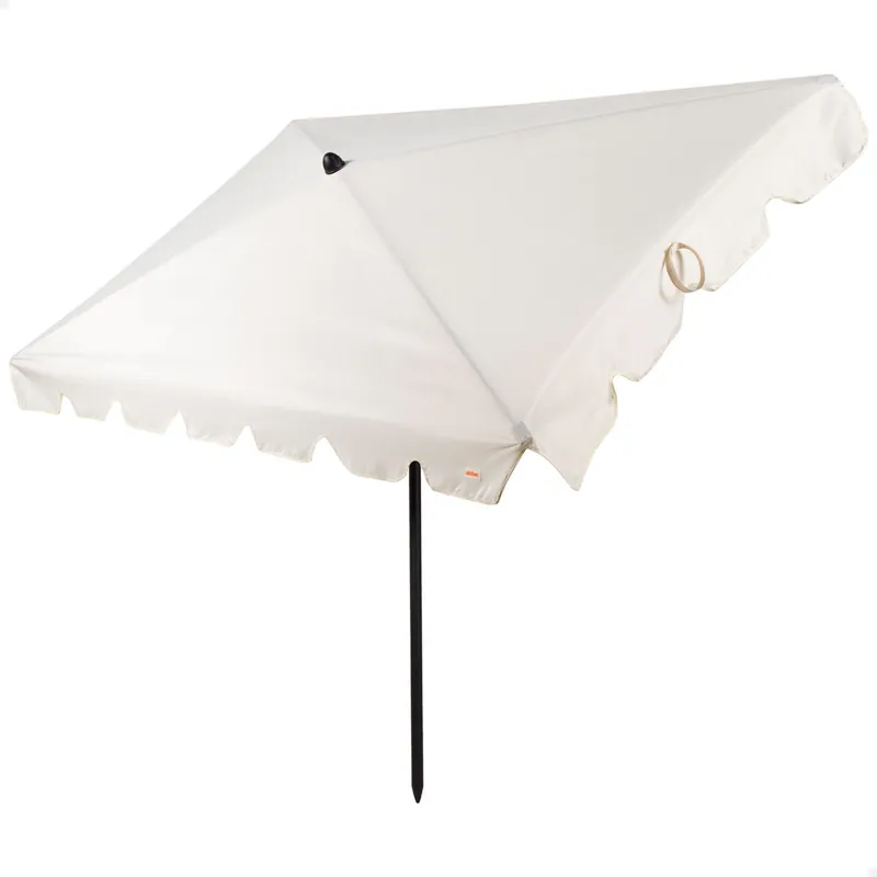 Aktive Parasol rectangular 200x125 cm color crema con protección solar - Jardín