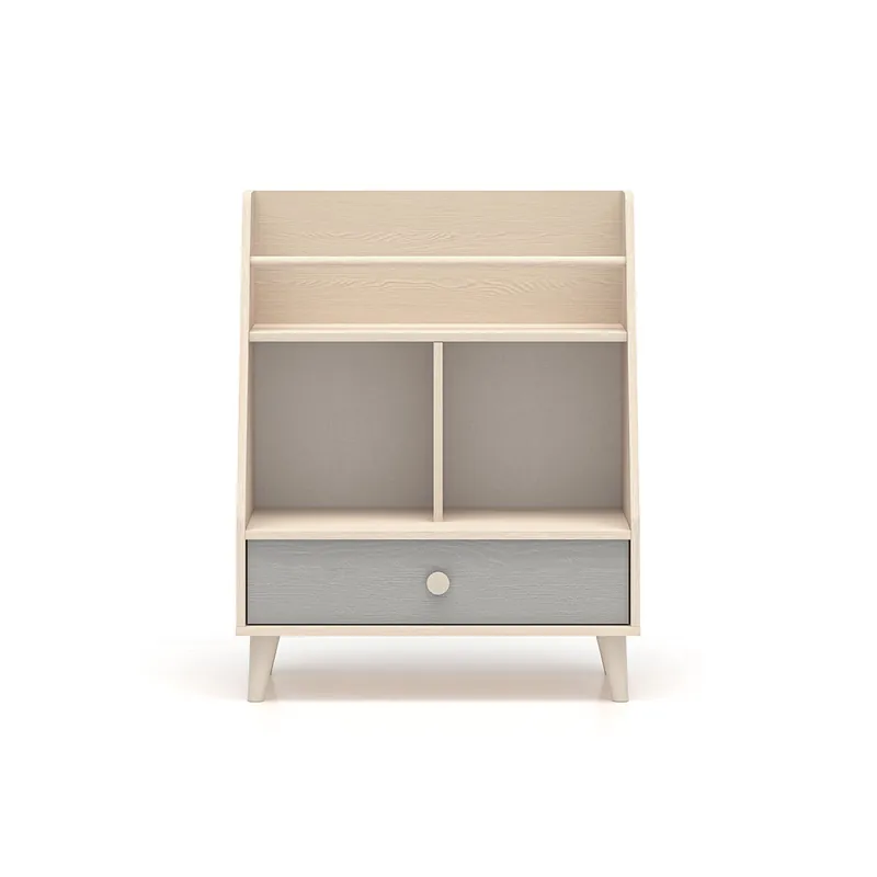 Pequeña biblioteca 1 cajón Alycia Beige y Gris - Bebé