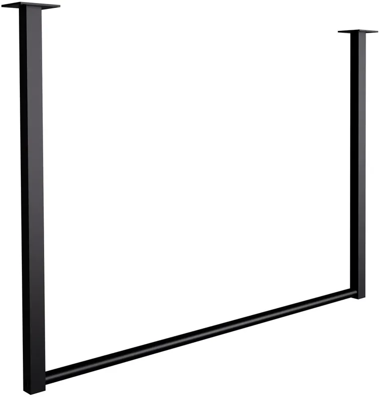 Barra de colgar Fenton Metal Negro 7X60X60 cm - Decoración