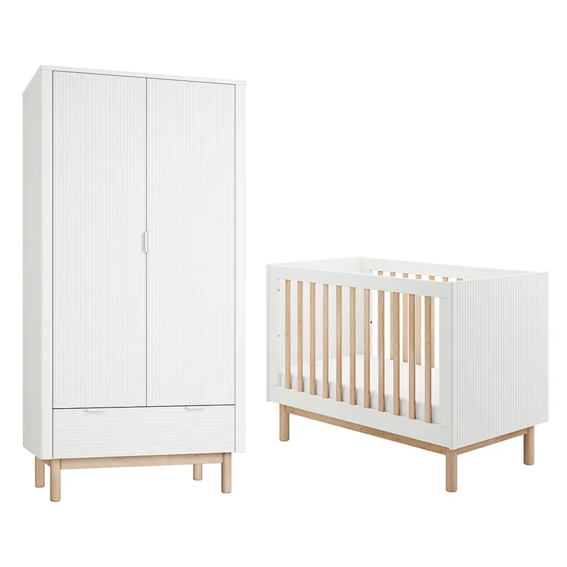 Pinio Miloo Blanco 60x120 cama nido y armario 2 puertas - Bebé