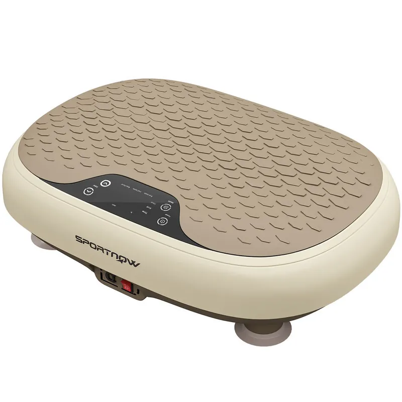 SPORTNOW Plataforma Vibratoria, 20 Velocidades, 3 Programas, Plataforma Vibración Muscular 150W con Pantalla LED, Mando a Distancia, Máquina para Hacer Ejercicio en Casa, Adelgazar, Drenaje Linfático - Deporte