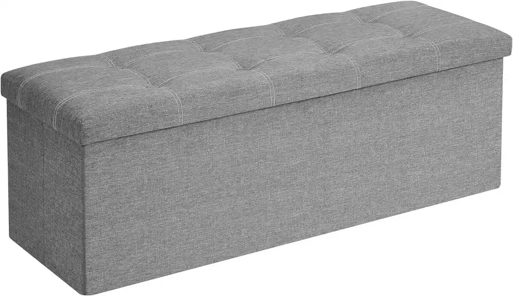 PLEGABLE pouf, gris claro - Decoración