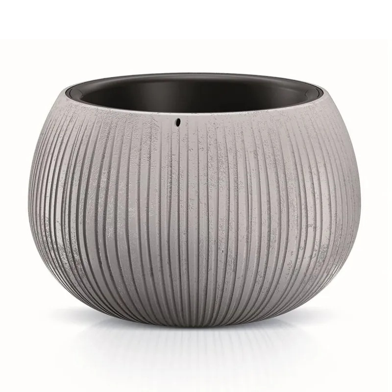 Prosperplast Beton Bowl De Plástico Con Depósito En Color Cemento, 21,8 (Alto) X 37 (Ancho) X 37 (Profundo) Cms - Decoración