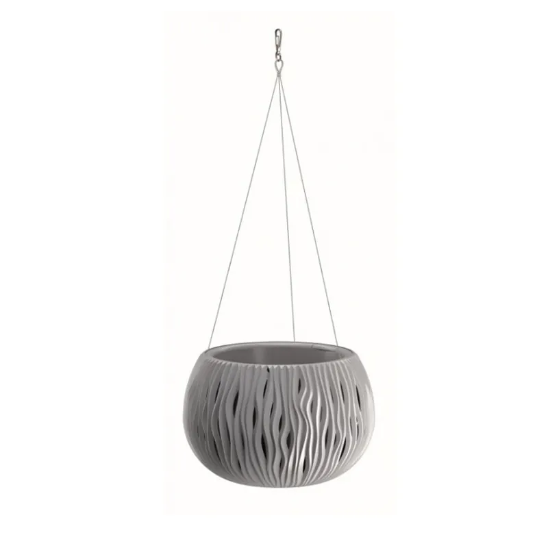 Prosperplast Bowl Sandy Ws De Plástico Con Depósito En Color Gris Piedra, 16,1 (Alto) X 23,8 (Ancho) X 23,8 (Profundo) Cms - Decoración