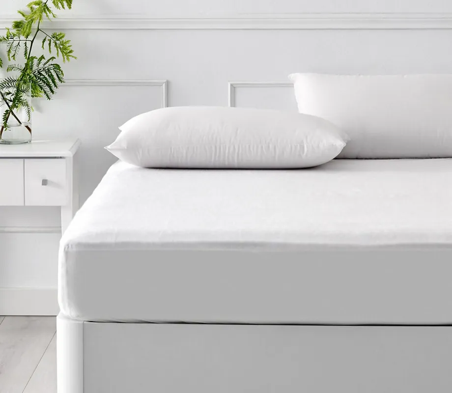 Protector/bajera de punto 100% algodón Impermeable y Transpirable cama de 80 - Descanso