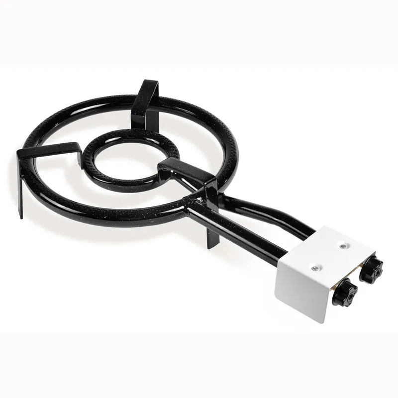 Briebe MOD350 Paellero Doble Aro 35cm, Quemador de Gas Butano, Camping Gas, Rosco para Paellas, Plancha, , Negro - Jardín