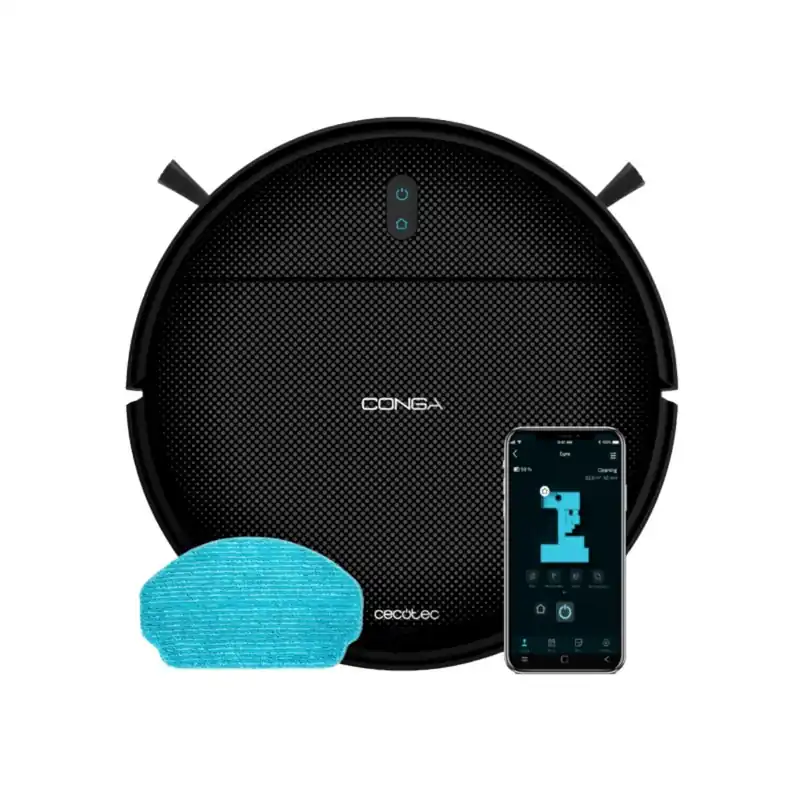 Robot aspirador Cecotec Conga M10 2000Pa base de carga 120 m² negro - Electrodomésticos