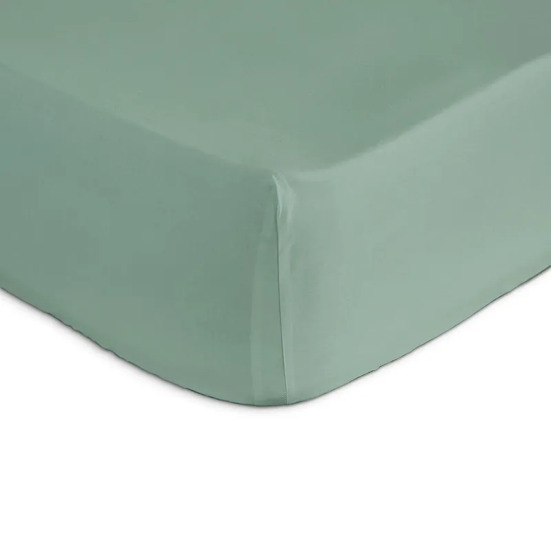 Sábana bajera ajustable de algodón CASUAL 140x200+28 cm Verde agua - Textil