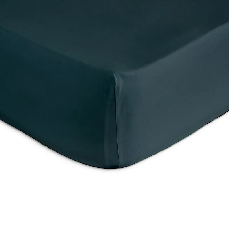 Sábana bajera ajustable de algodón CASUAL 90x200+28 cm Azul oceano - Textil