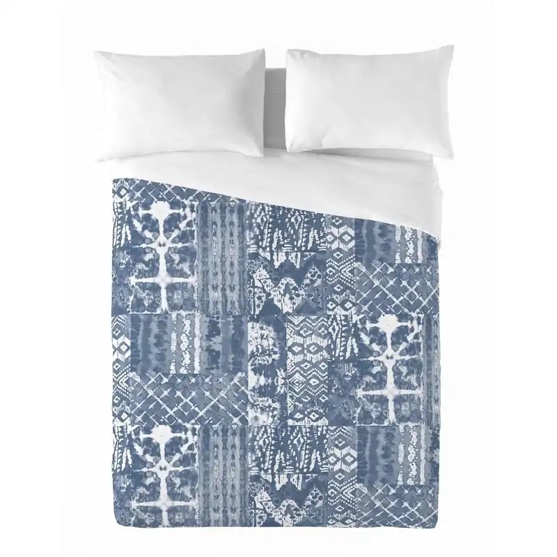 SANDAL - Funda Nórdica Estampada cama 90 - Algodón Extrasuave - Incluye 1 Funda de Almohada - MIVE BLUE