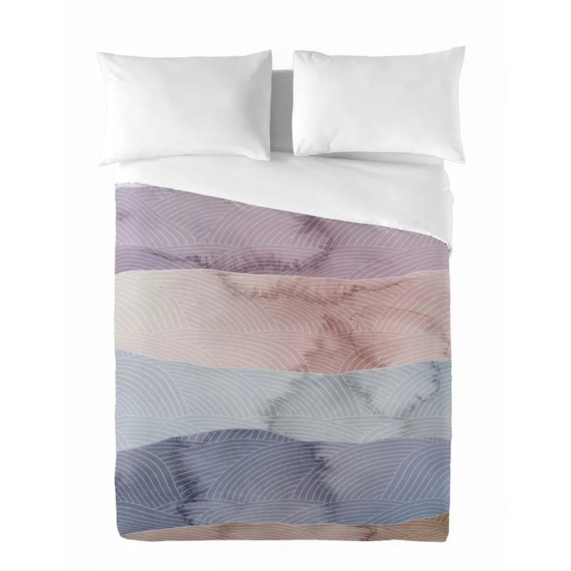 SANDAL - Funda Nórdica Estampada cama 90 - Algodón Extrasuave - Incluye 1 Funda de Almohada - OCEAN BLUE