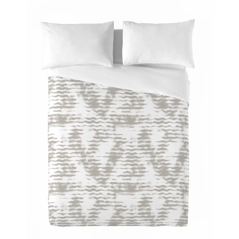 SANDAL - Funda Nórdica Estampada cama 90 - Algodón Extrasuave - Incluye 1 Funda de Almohada - WAVES STONE