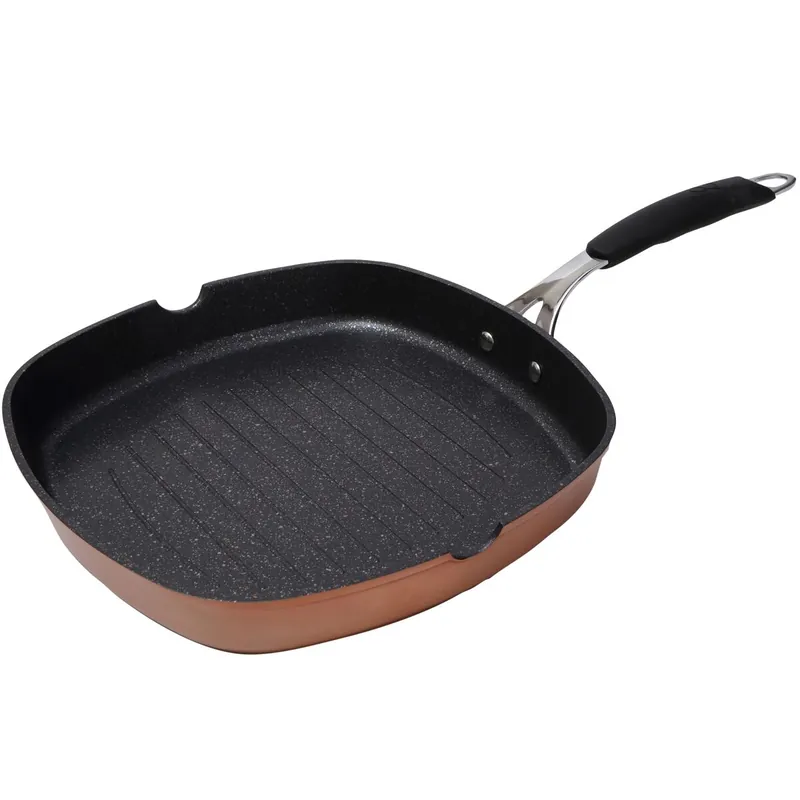 Bergner Infinity Chef Sartén Grill 28x28x4,5cm en Aluminio forjado inducción 360 - Cocina