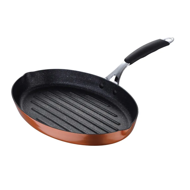 Bergner Infinity Chefs Copper Sartén para pescados 32x21,8x4cm en aluminio forjado con revestimiento antiadherente - Cocina