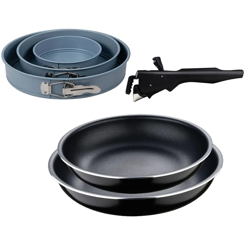 Sartenes Ø22Ø26cm inducción Click&Cook y Juego de moldes horno - Cocina