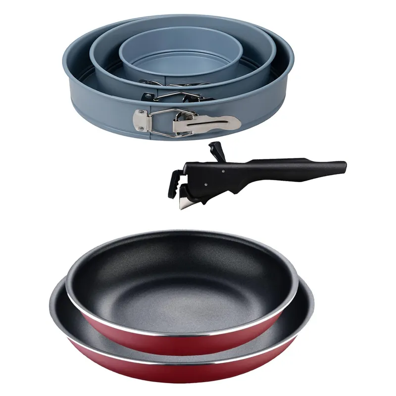 Sartenes Ø22Ø26cm inducción Click&Cook y Juego de moldes horno - Cocina