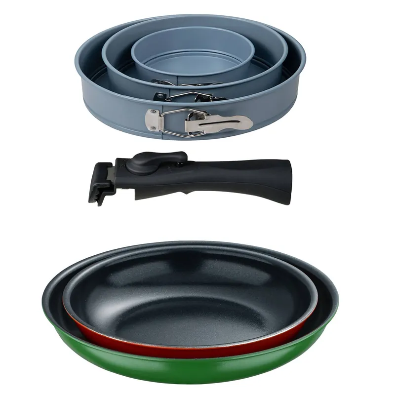 Sartenes Ø22Ø26cm inducción Click&Cook y Juego de moldes horno - Cocina