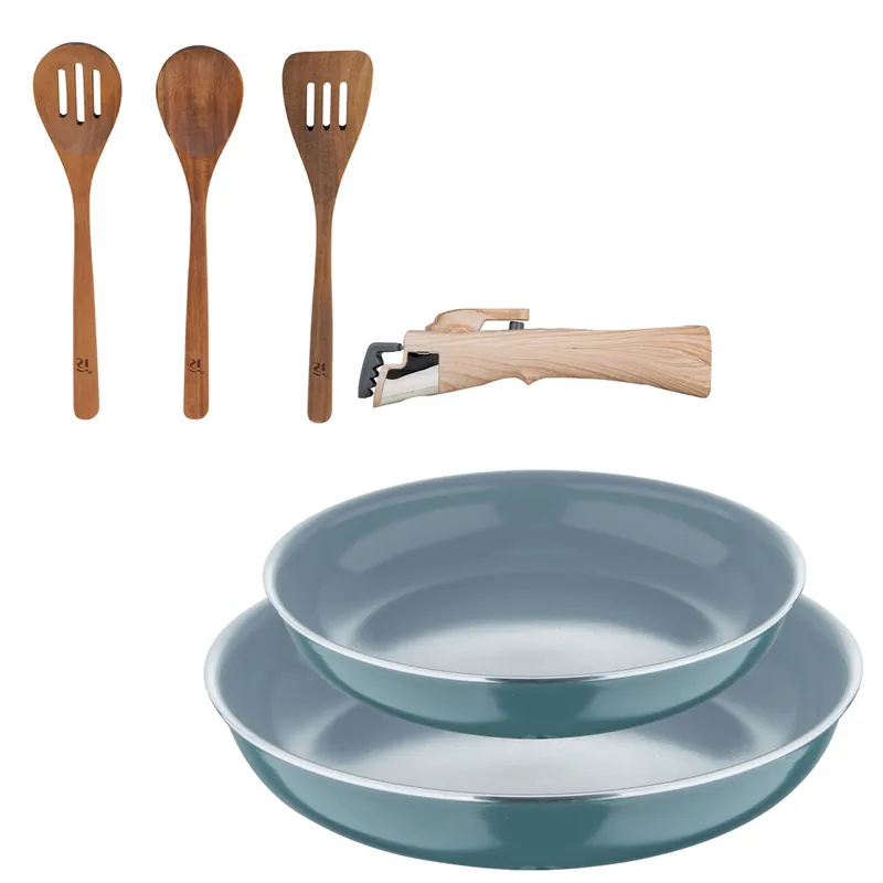 Sartenes Ø24Ø28cm inducción Click&Cook y Utensilios de cocina