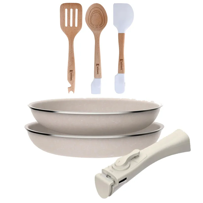 Sartenes Ø24Ø28cm inducción Click&Cook y Utensilios de cocina