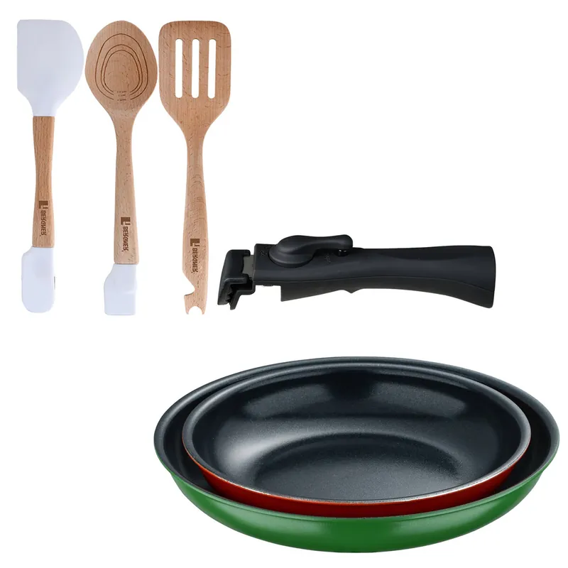 Sartenes Ø22Ø26cm inducción Click&Cook y Utensilios de cocina