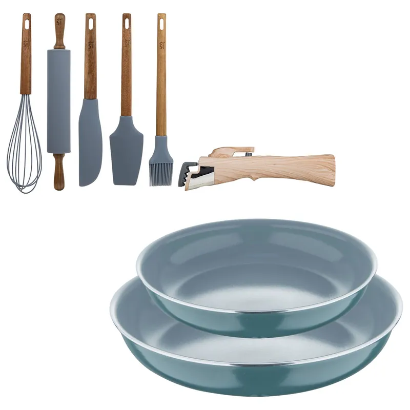 Sartenes Ø24Ø28cm inducción Click&Cook y Utensilios de cocina