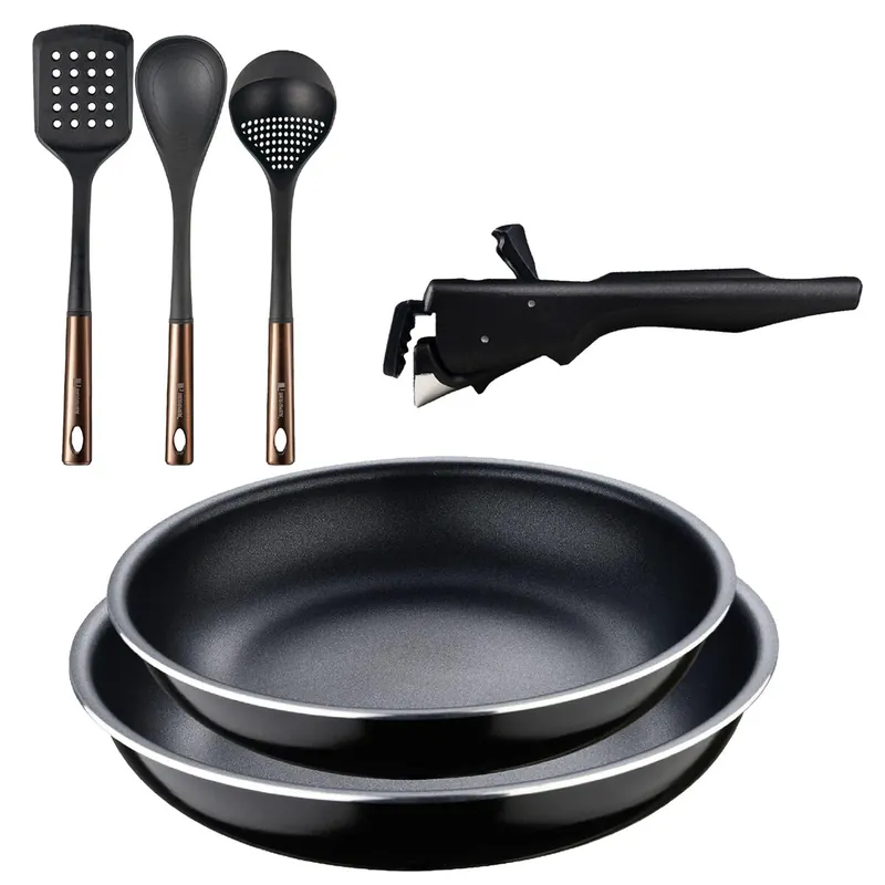 Sartenes Ø22Ø26cm inducción Click&Cook y Utensilios de cocina