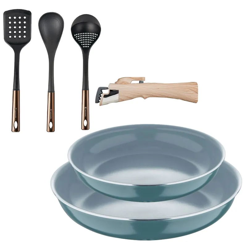 Sartenes Ø24Ø28cm inducción Click&Cook y Utensilios de cocina