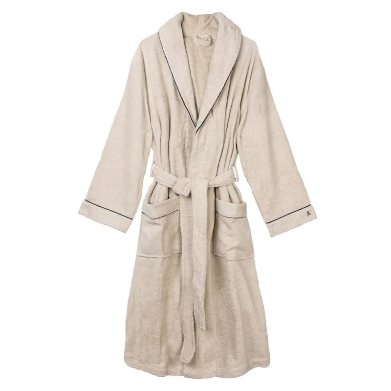 Scalpers Albornoz liso con ribete y detalle bordado beige Talla L-XL