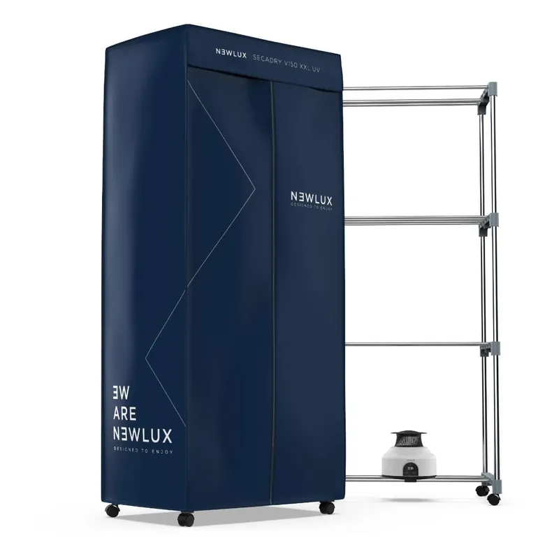 Secadora de Ropa Secadry Newlux Azul (1200W) luz UV, capacidad 15Kg - Electrodomésticos