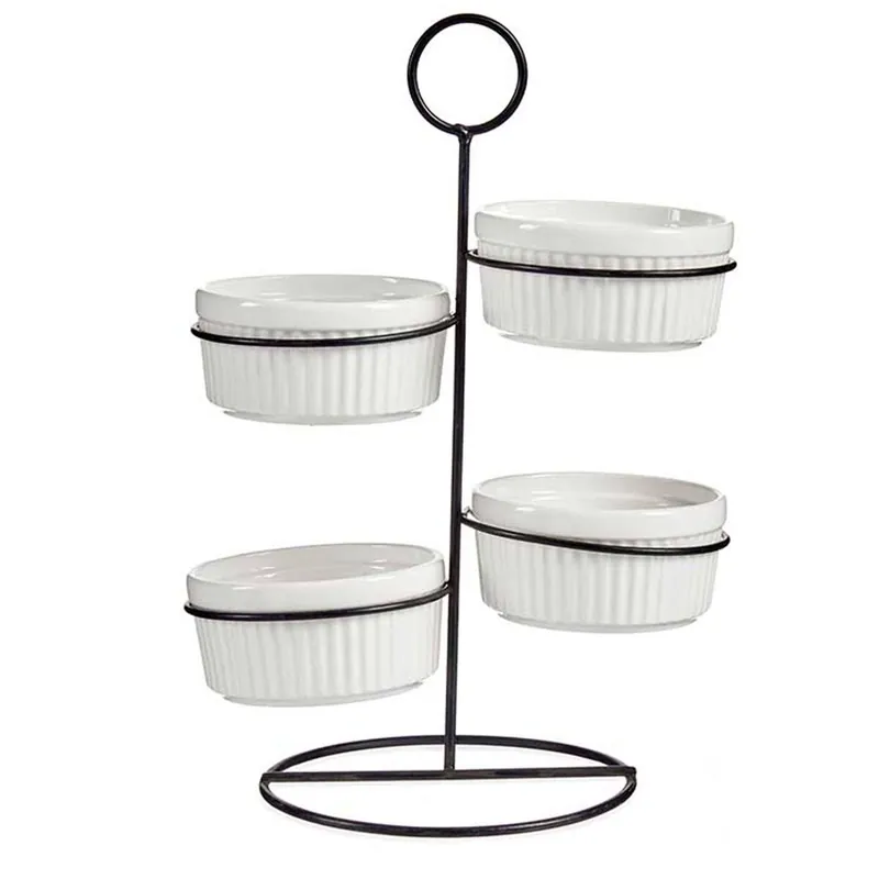 Set 4 bols redondos + estante me colección VESSIA - Cocina
