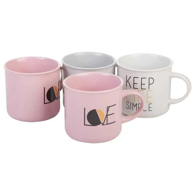 Set 4 tazas de desayuno 370cc - Cocina