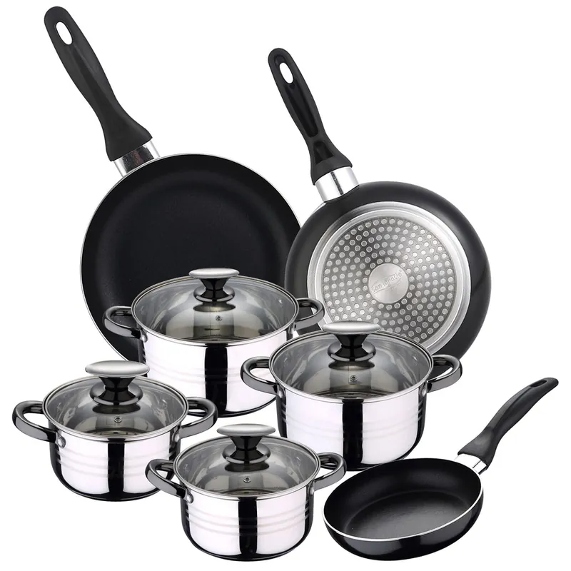 Set Bateria 8pc SIP + Set 3 sartenes 16/20/24 - Cocina