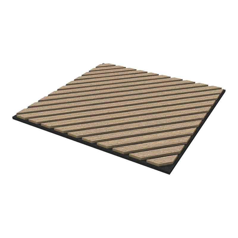 Set de 16 paneles acústicos Vang 3D 5,76 m² lamas diagonales - Roble [NEU.HOLZ]