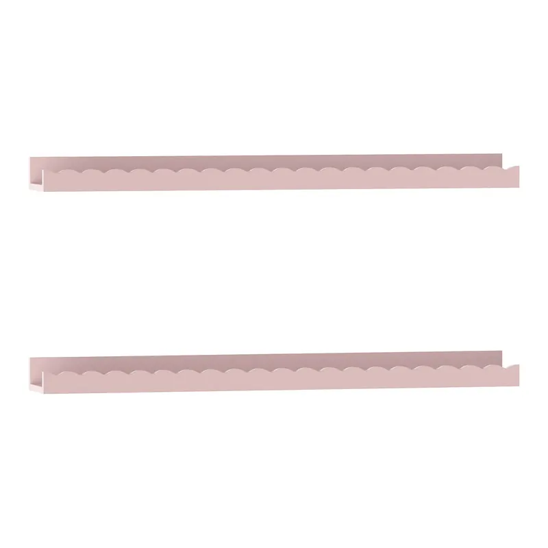 Set de 2 estantes flotantes Vestnes 60x10x5 cm - Algodón de azúcar [en.casa]