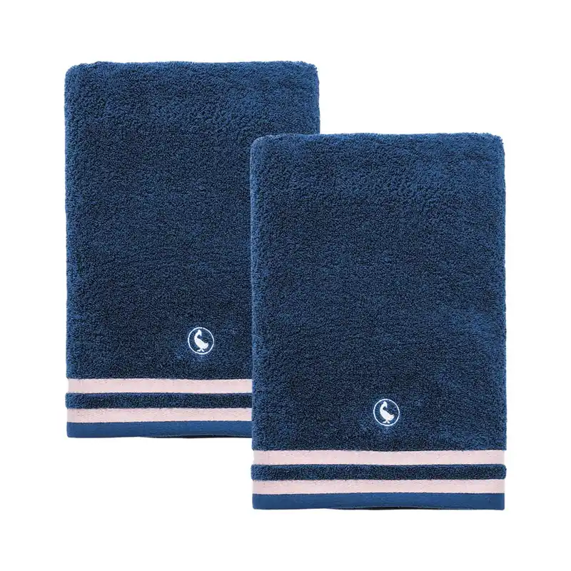 Set de 2 toallas de en azul marino 70x140cm Algodón 500GSM El Ganso - Textil
