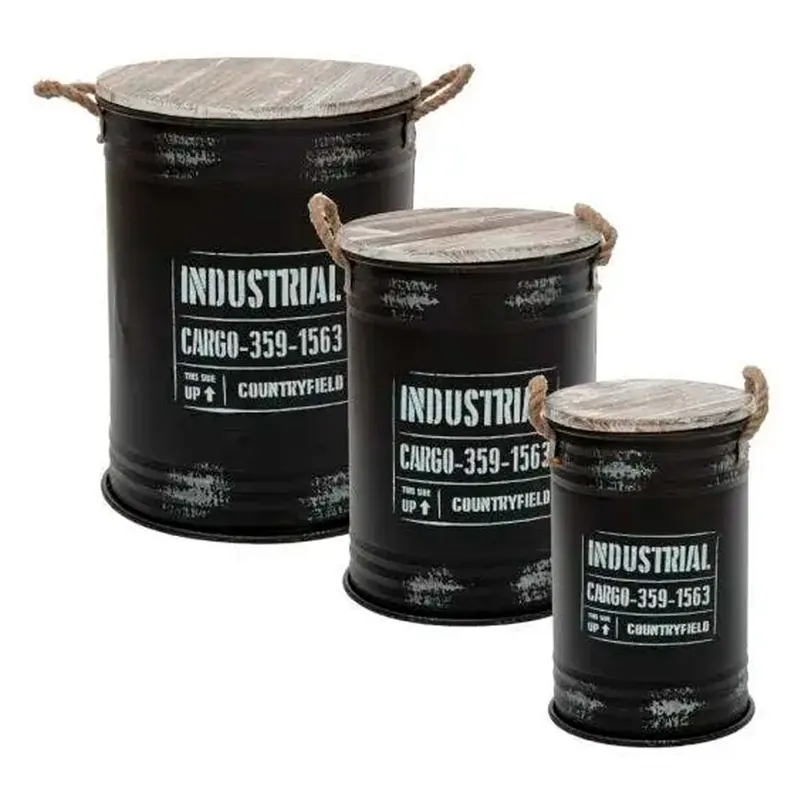 WELL HOME - SET de 3 cubos en metal "Southbay"