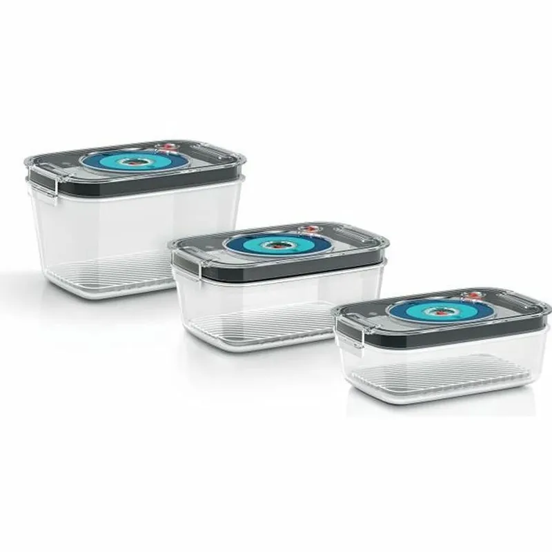 Set de 3 Fiambreras BOSCH Tritan Plástico 1,5 L 1 L 700 ml 3 Piezas - Cocina