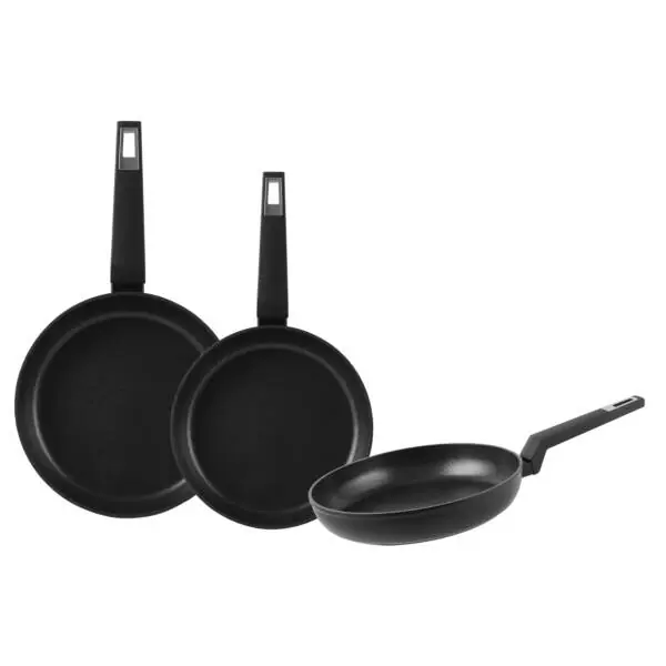JUEGO DE SARTENES ANTIADHERENTES ALUMINIO FORJADO GOLD SERIES 18+22+26cm - Cocina
