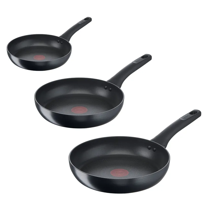 Set de 3 sartenes FUSION 20cm, 24cm y 28cm marca TEFAL - Cocina