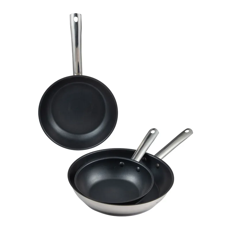 Set de 3 sartenes gourmet acero inoxidable marca BERGNER - Cocina