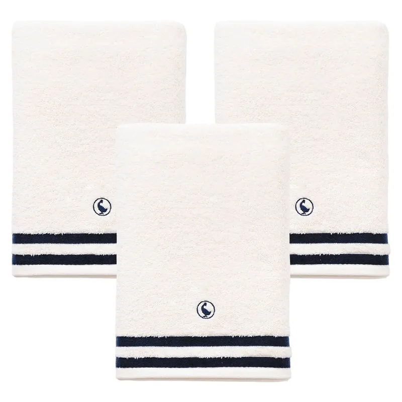 Set de 3 toallas de en blanco crudo 70x140cm Algodón 500GSM El Ganso - Textil