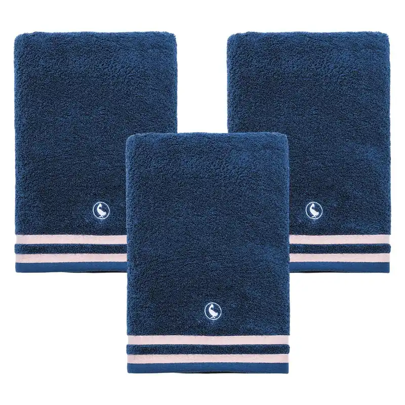 Set de 3 toallas de en azul marino 70x140cm Algodón 500GSM El Ganso - Textil