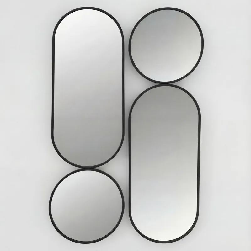 Set de espejos de pared HANNAH BLACK marca ECOANYA - Decoración