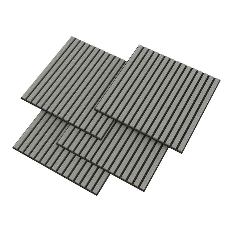 Set de 4 paneles acústicos Vang 3D 1,44 m² lamas lineales - Roble oscuro [NEU.HOLZ]
