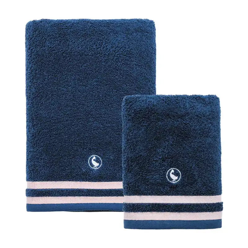 Set de 2 toalla 50x90cm y 2 Toalla 70x140cm Algodón 500GSM Azul marino El Ganso - Textil