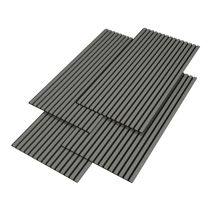 Set de 8x paneles de pared Vang acústico MDF 120x60x2cm (5,76 m²) - Roble gris [NEU.HOLZ]
