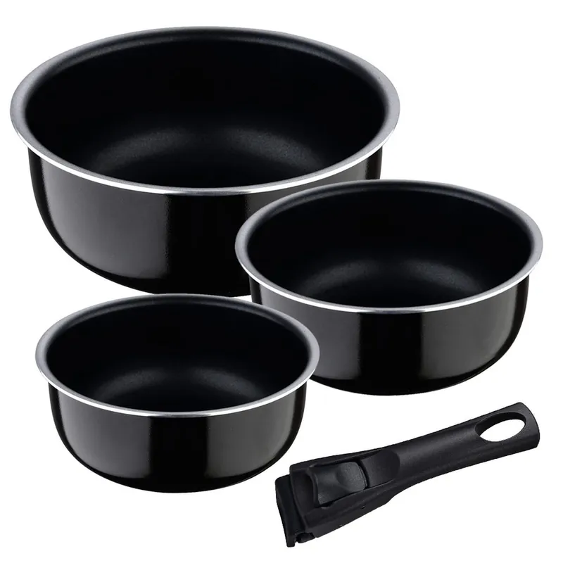 Set de Cazos Bergner Click & Cook Aluminio 3 Piezas - Cocina