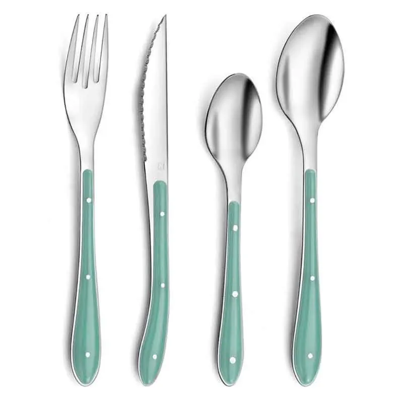 Set de 24 cubiertos Bistró Amefa acero inoxidable azul - Cocina