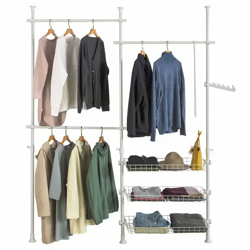 Set de Dos Cestas de Alambre de Metal Multiusos para Ropa 83 x 38 x 8 cm FRG34-P02 SoBuy